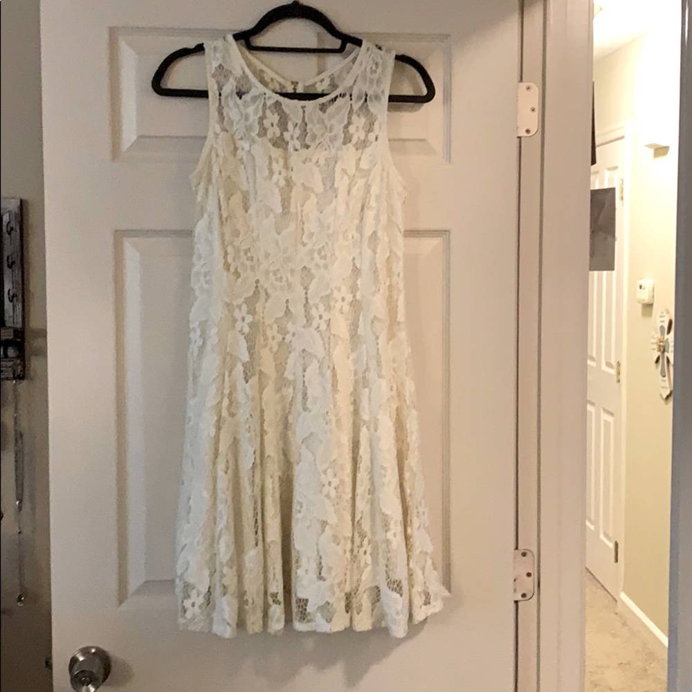 Beige cocktail dress